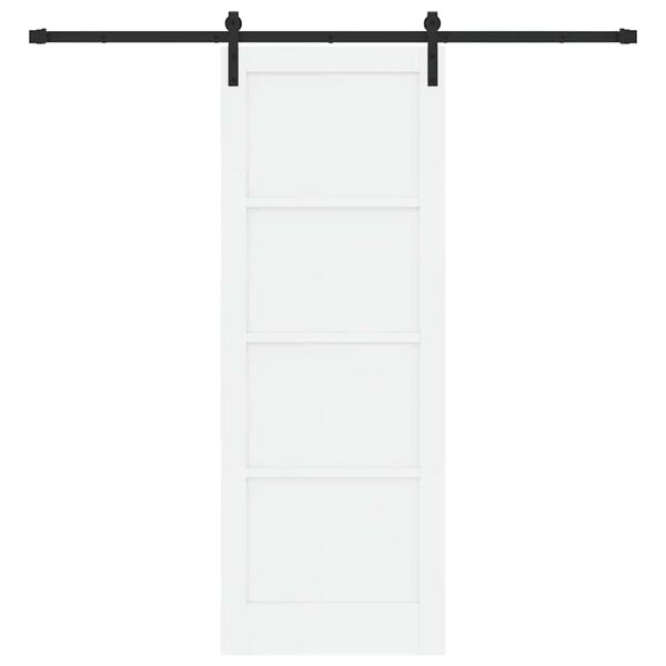 vidaXL Porta scorrevole Bianco 78 x 211 cm Pino massello
