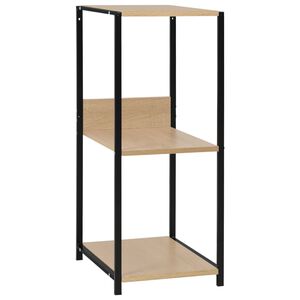 vidaXL Libreria Piccola Dritta Nera Rovere 33,5x39,6x79,7 Multistrato