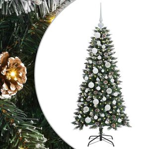 vidaXL Albero di Natale artificiale con 150 LED Verde 120 cm