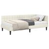 vidaXL Struttura Letto Angolare con Materasso Crema 90 x 190 cm