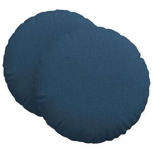 vidaXL Cuscini per Seduta 2 pcs Blu &Oslash;60 x 21 cm Tessuto
