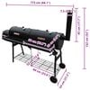 vidaXL Barbecue con Affumicatore Nevada XL Nero
