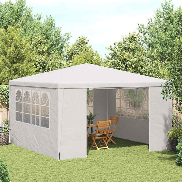 vidaXL Gazebo Professionale con Pareti 4x4 m Bianco 90 g/m²