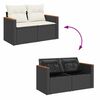 vidaXL Set Divani da Giardino 11 pz con Cuscini Polyrattan Acacia Nero