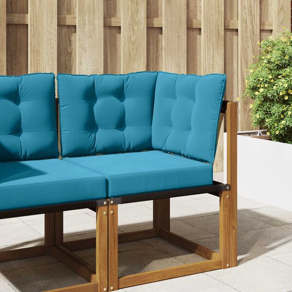 vidaXL Cuscino per divano da esterno 3 pcs Blu Reale Poliestere