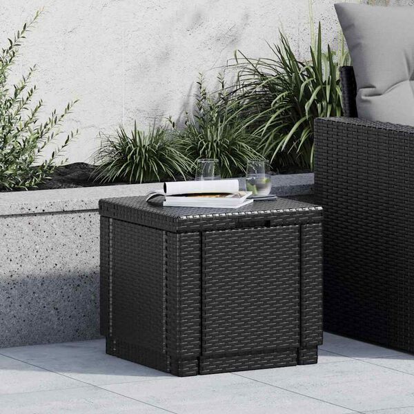 Keter Cubo Pouf Portaoggetti Grafite 213816