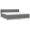 vidaXL Giroletto a Molle con Materasso Grigio Scuro 180x200 cm Tessuto