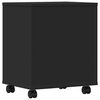 vidaXL Supporto per Stampante con Ruote Nero 41x32x48 cm