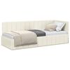 vidaXL Cornice del letto ad angolo Crema 80 cm x 200 cm Velluto