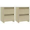vidaXL Comodini 2 pz Rovere Sonoma 30x30x40 cm in Legno Multistrato