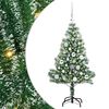 vidaXL Albero di Natale Artificiale Imbiancato con Luci LED 120 cm