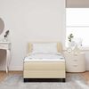 vidaXL Letto box spring con materasso con materasso Crema 100 x 200 cm