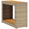vidaXL Tavolino da Giardino Piano Legno Beige 100x40x75 cm Polyrattan