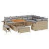vidaXL Set Divano da Giardino 12 pz Beige polyrattan