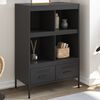 vidaXL Credenza Nera 68x39x101,5 cm in Acciaio
