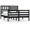 vidaXL Giroletto Nero 135x190 cm Double in legno Massello