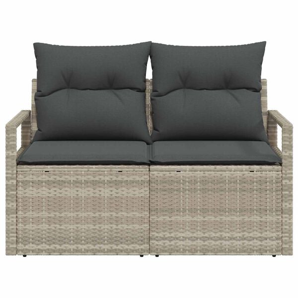 vidaXL Divano da giardino con cuscino 120 x 62 x 69 cm. polyrattan