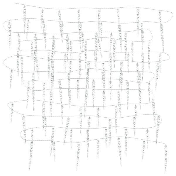 vidaXL Luci di Natale a forma di ghiacciolo 100 LED Bianco Caldo 10 m Acrilico PVC