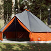 vidaXL Tenda Familiare Tipi 12 Persone Grigia e Arancione Impermeabile