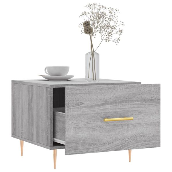 vidaXL Tavolini Salotto 2pz Grigio Sonoma 50x50x40cm Legno Multistrato
