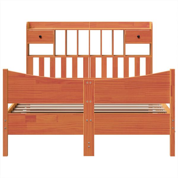 vidaXL Letto senza Materasso Marrone Cera 140x190 cm in Legno di Pino