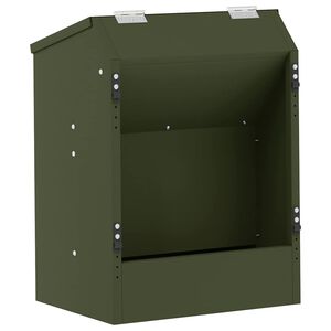 vidaXL Mangiatore per conigli Verde oliva 64.5 x 25.5 x 45.5 cm