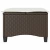 vidaXL Sgabelli Giardino con Cuscini 2pz Marrone 55x55x36cm Polyrattan