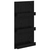 vidaXL Scaffale per riviste Rovere Nero 51 x 11 x 102 cm