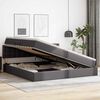 vidaXL Letto con Contenitore Grigio 200 x 200 cm Pelle Sintetica