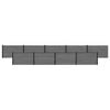 vidaXL Pannello di Recinzione 9 pcs WPC e Alluminio Grigio