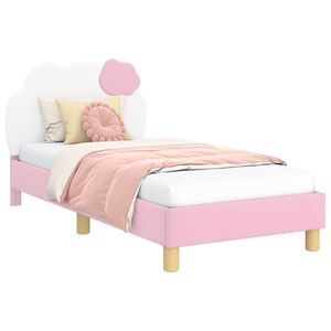 vidaXL Struttura letto bambini con testata Rosa 80 x 160 cm PU