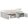 vidaXL Struttura letto con contenitore Grigio cemento 80 x 200 cm