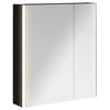 vidaXL Mobiletto per specchio da bagno Rovere Nero 63,5 x 15,5 x 70 cm
