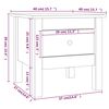 vidaXL Tavolini 2 pz Neri 40x40x39 cm in Legno Massello di Pino