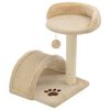 vidaXL Albero per Gatti con Tiragraffi in Sisal 40 cm Beige e Marrone
