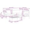 vidaXL Set di divani con cuscino 4 pcs Talpa Legno di Acacia Massello