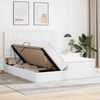 vidaXL Letto con contenitore e LED Bianco Puro 180 x 200 cm