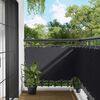 vidaXL Schermo da balcone Nero 100 x 500 cm Tessuto Oxford