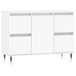 vidaXL Mobile da Bagno Bianco 80x33x60 cm in Legno Multistrato