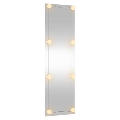vidaXL Specchio da Parete con Luci LED 30x100 cm Vetro Rettangolare