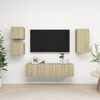 vidaXL Set di Mobili TV 5 pz Rovere Sonoma in Legno Multistrato