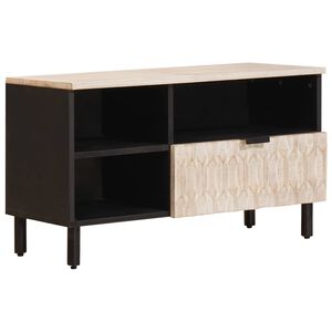 vidaXL Mobile TV con cassetto Finitura Bianco Lavato 80 x 33 x 46 cm