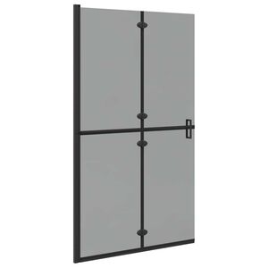 vidaXL Parete doccia Walk-in Nero e trasparente scuro 110 x 190 cm