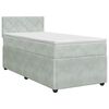 vidaXL Letto box spring con materasso Grigio Chiaro 90 x 190 cm