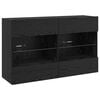 vidaXL Mobile TV da parete 98,5 x 30 x 60,5 cm Rovere Nero