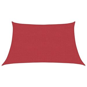 vidaXL Vela Parasole 160 g/m&sup2; Rossa 3/4x2 m in HDPE