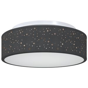 vidaXL Lampada da soffitto Nero 38 x 13.5 cm Tessuto
