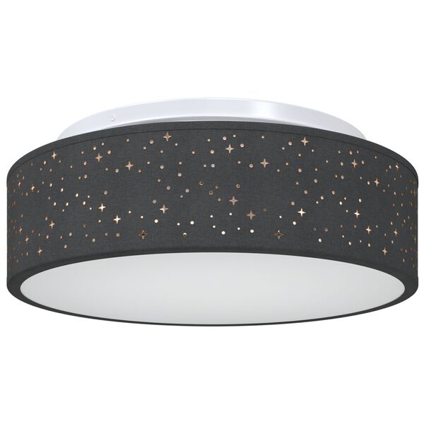 vidaXL Lampada da soffitto Nero 38 x 13.5 cm Tessuto