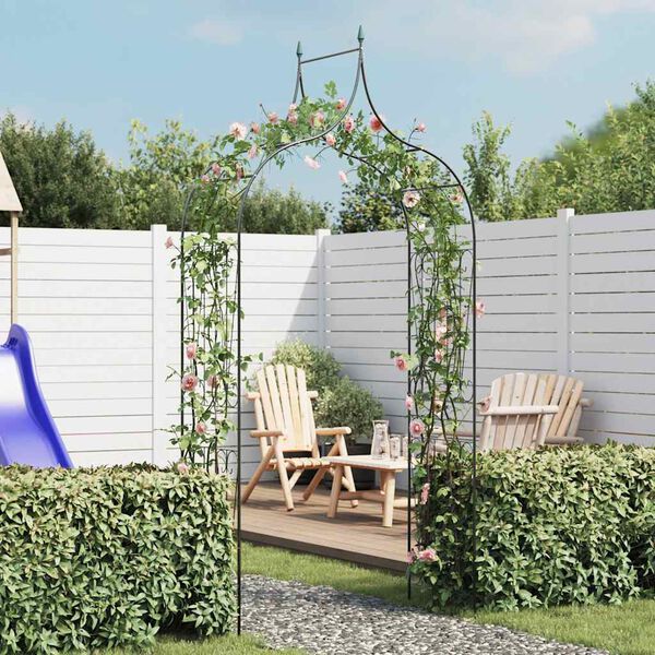 vidaXL Arco da Giardino per Piante Rampicanti Verde Scuro
