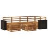 vidaXL Set divano sezionale 7 pcs Naturale Legno di Acacia Massello